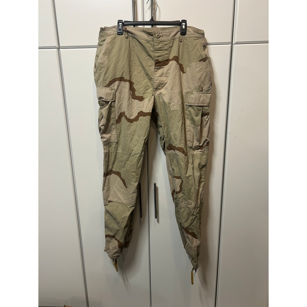 US Military 3 Color Desert Camo Cargo Pants XL Long Ripstop Tactical BDU Trouser